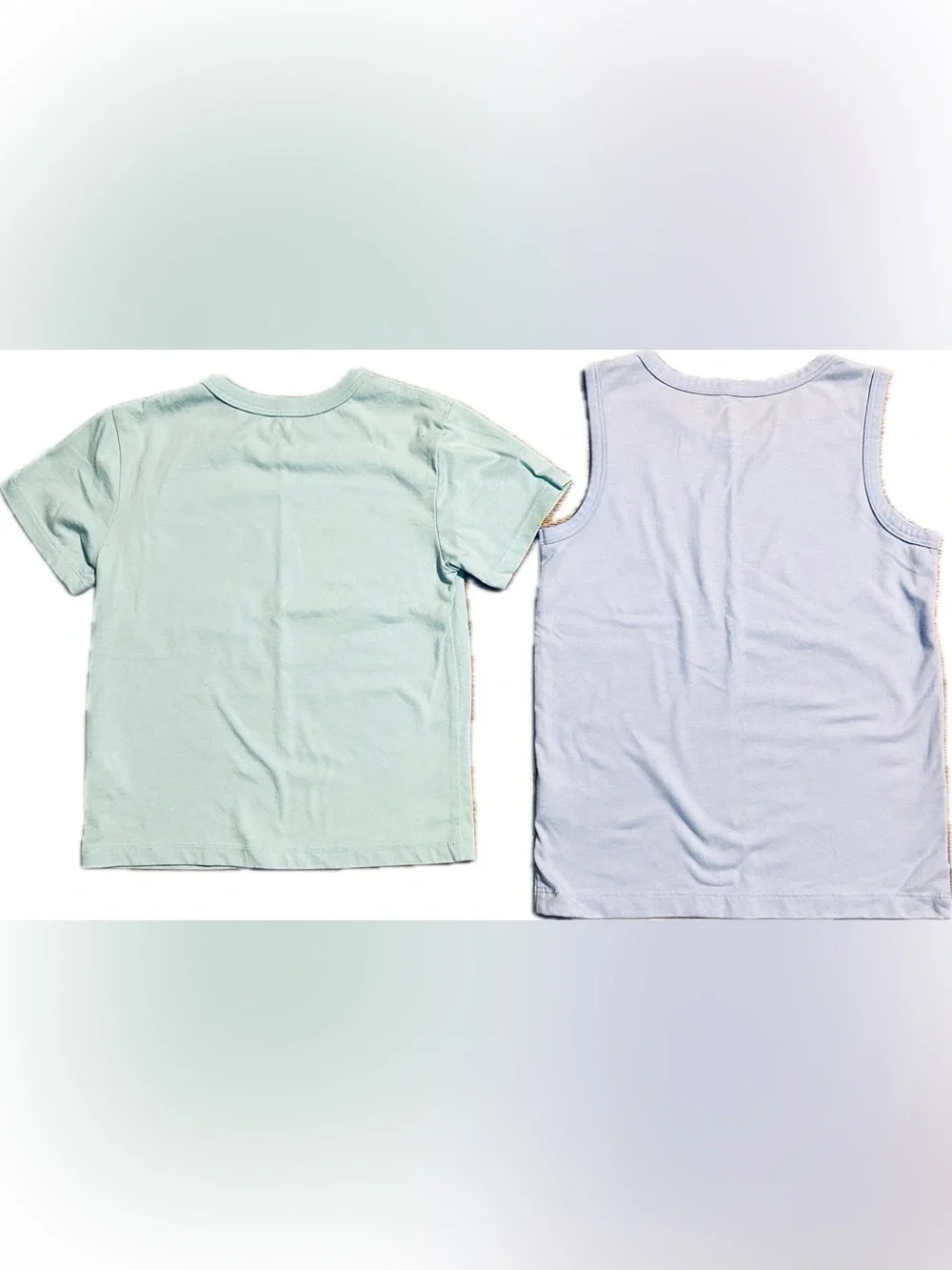 2 Boys XS Shirts - Easter & Solid Blue Tank - Children’s Place & Wonder Nation